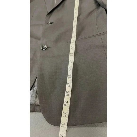 Linea Uomo Mens Black Square  Pattern 2-Button Front Blazer Sports Coat Size 36R - Picture 11 of 14